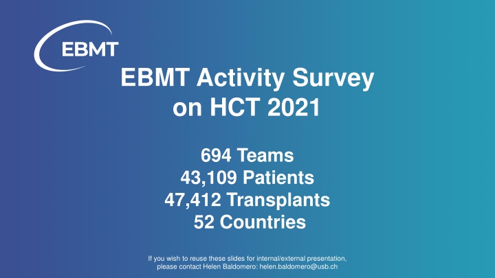 ebmt activity survey on hct 2021