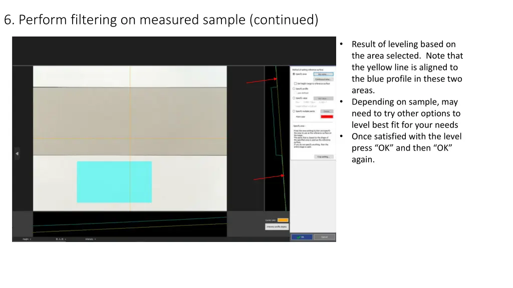 6 perform filtering on measured sample continued 2