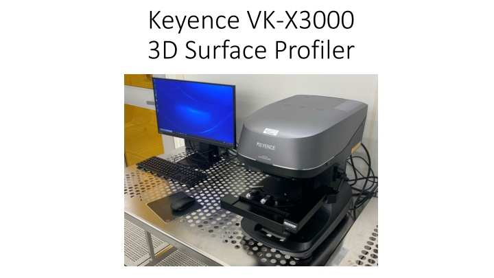 keyence vk x3000 3d surface profiler