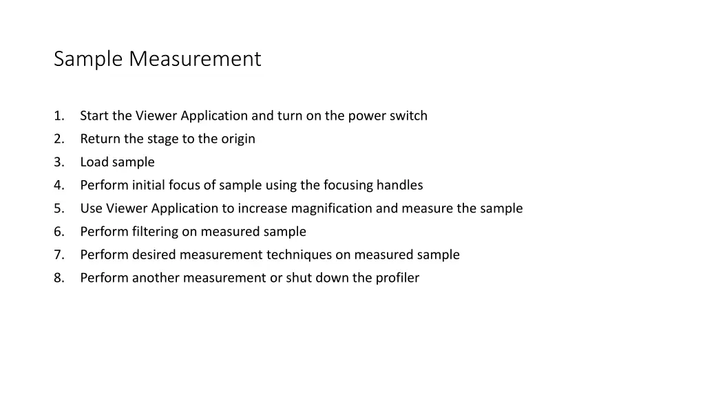 sample measurement