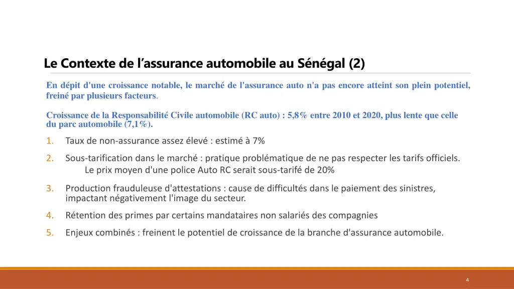 le contexte de l assurance automobile au s n gal 2