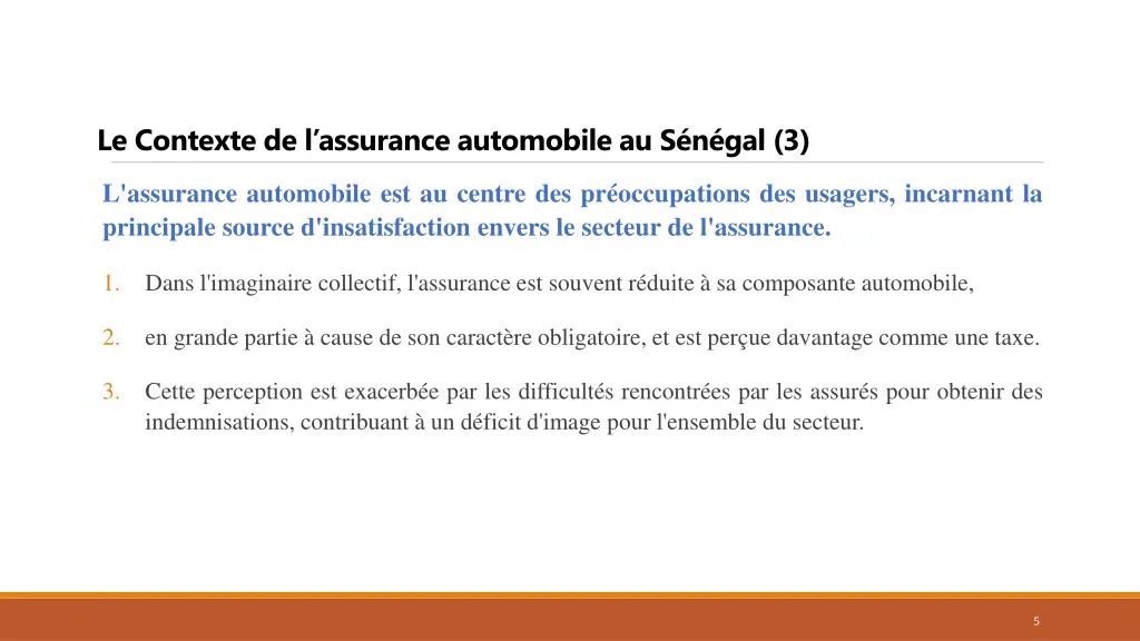 le contexte de l assurance automobile au s n gal 3