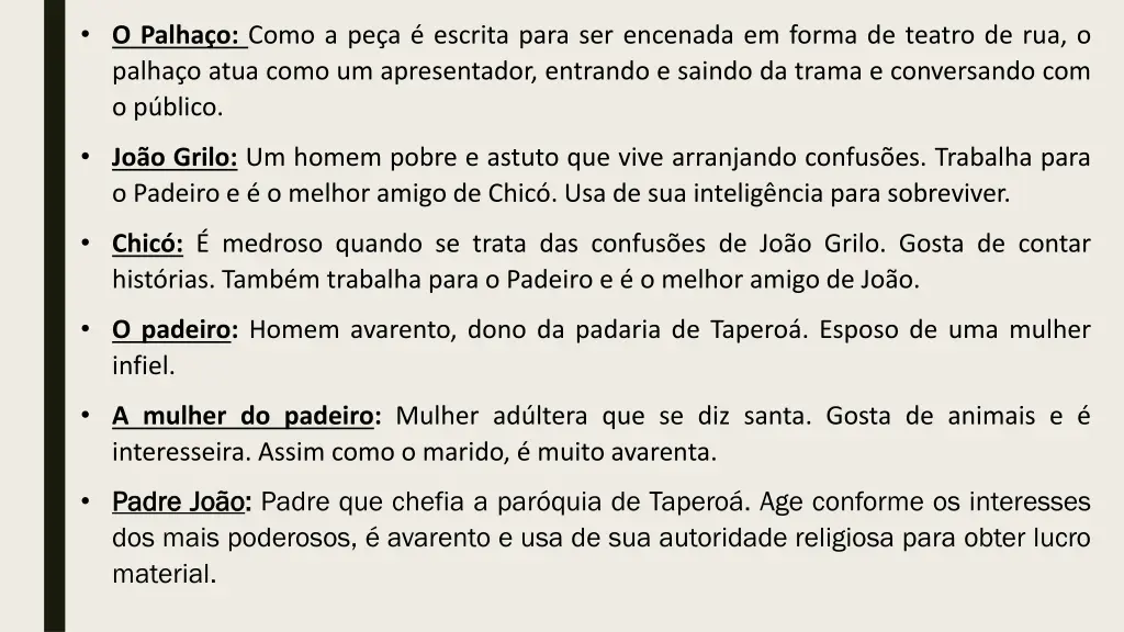 o palha o como a pe a escrita para ser encenada