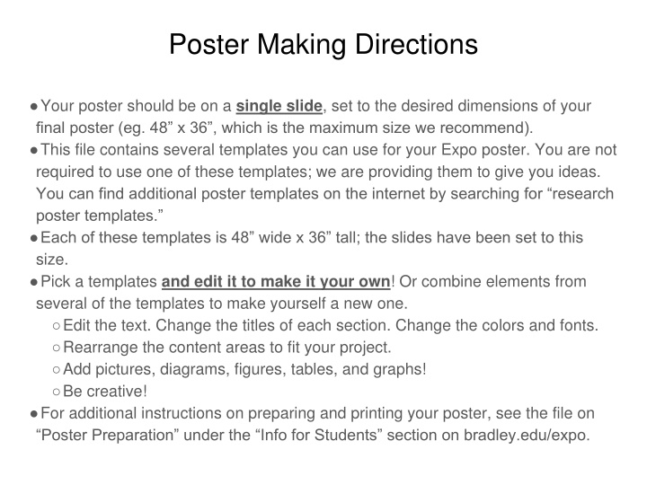 poster making directions