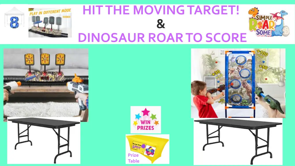 hit the moving target dinosaur roar to score