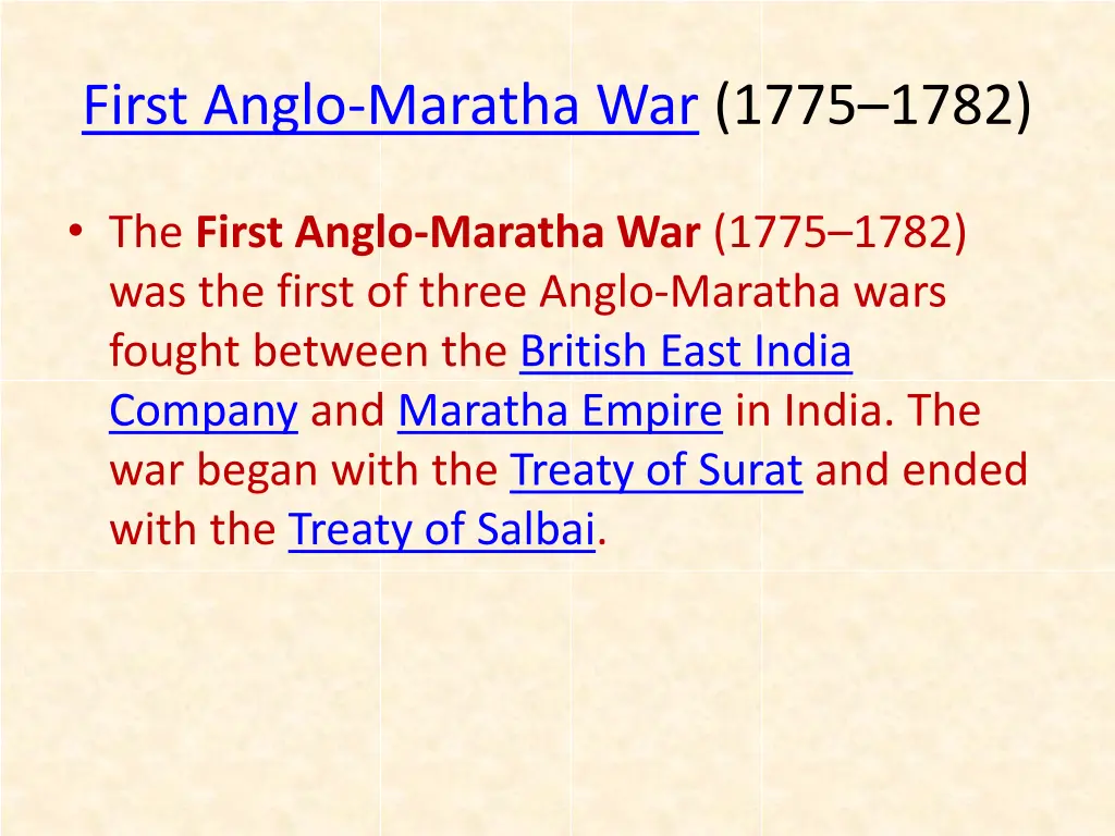 first anglo maratha war 1775 1782