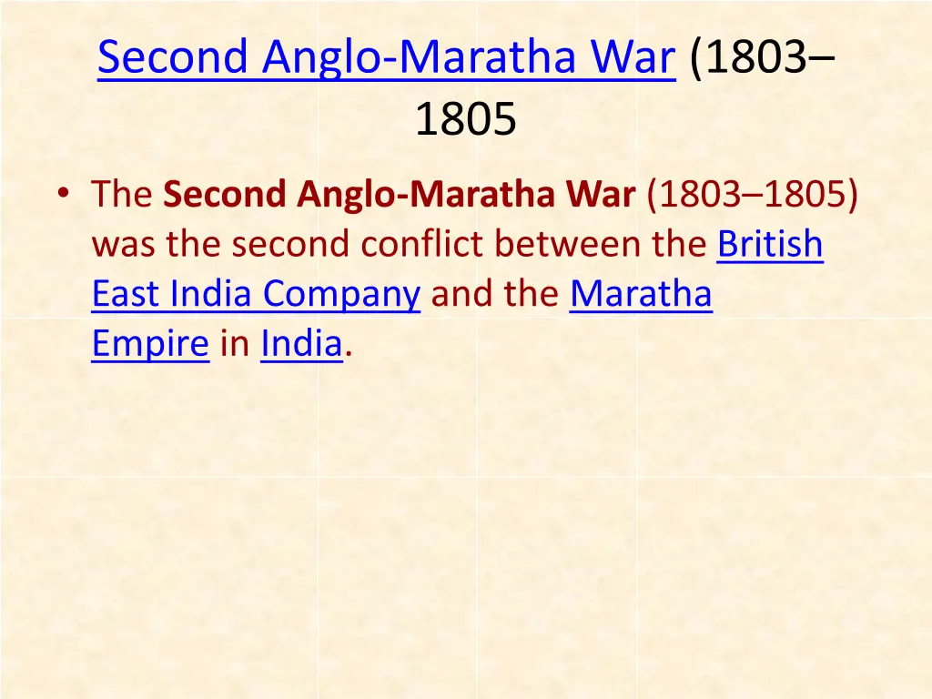 second anglo maratha war 1803 1805