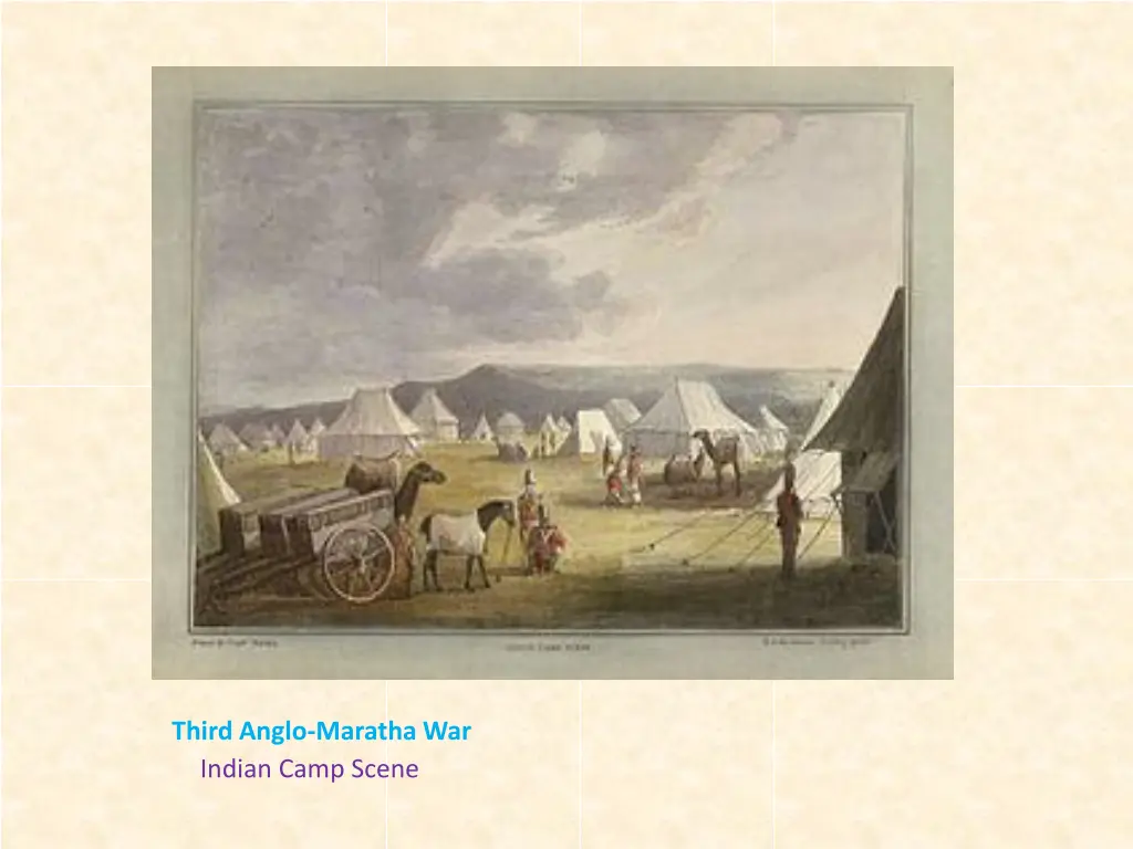 third anglo maratha war indian camp scene