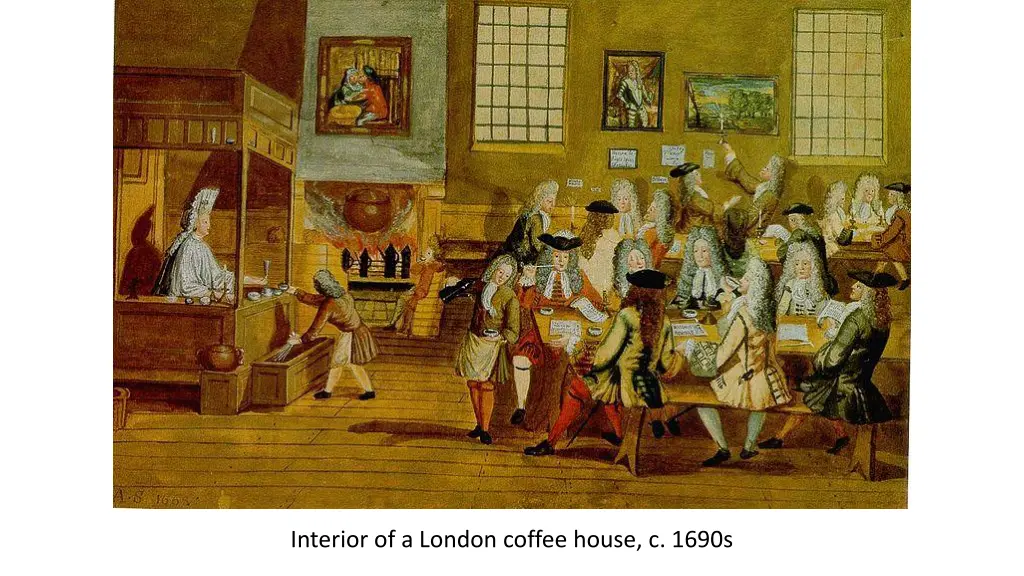 interior of a london coffee house c 1690s