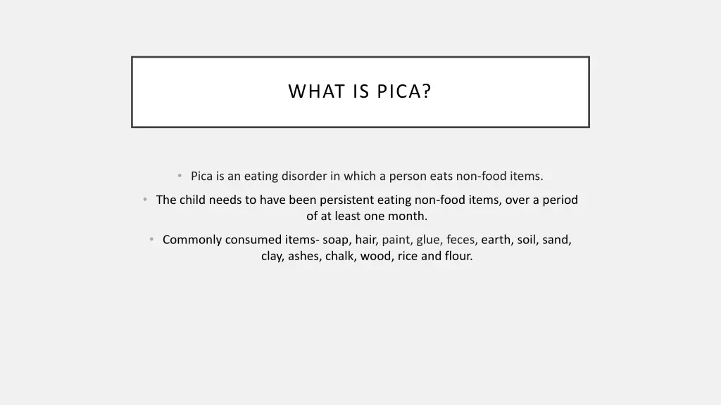 what is pica