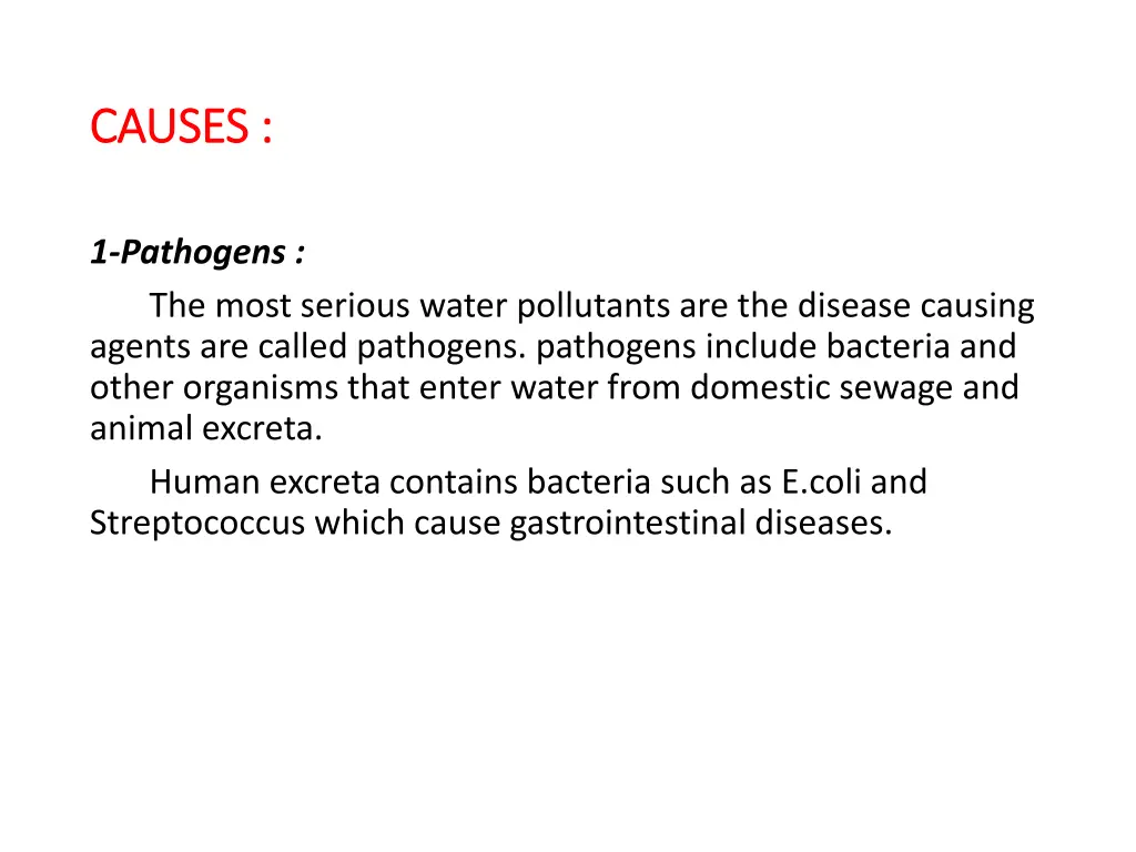 causes causes