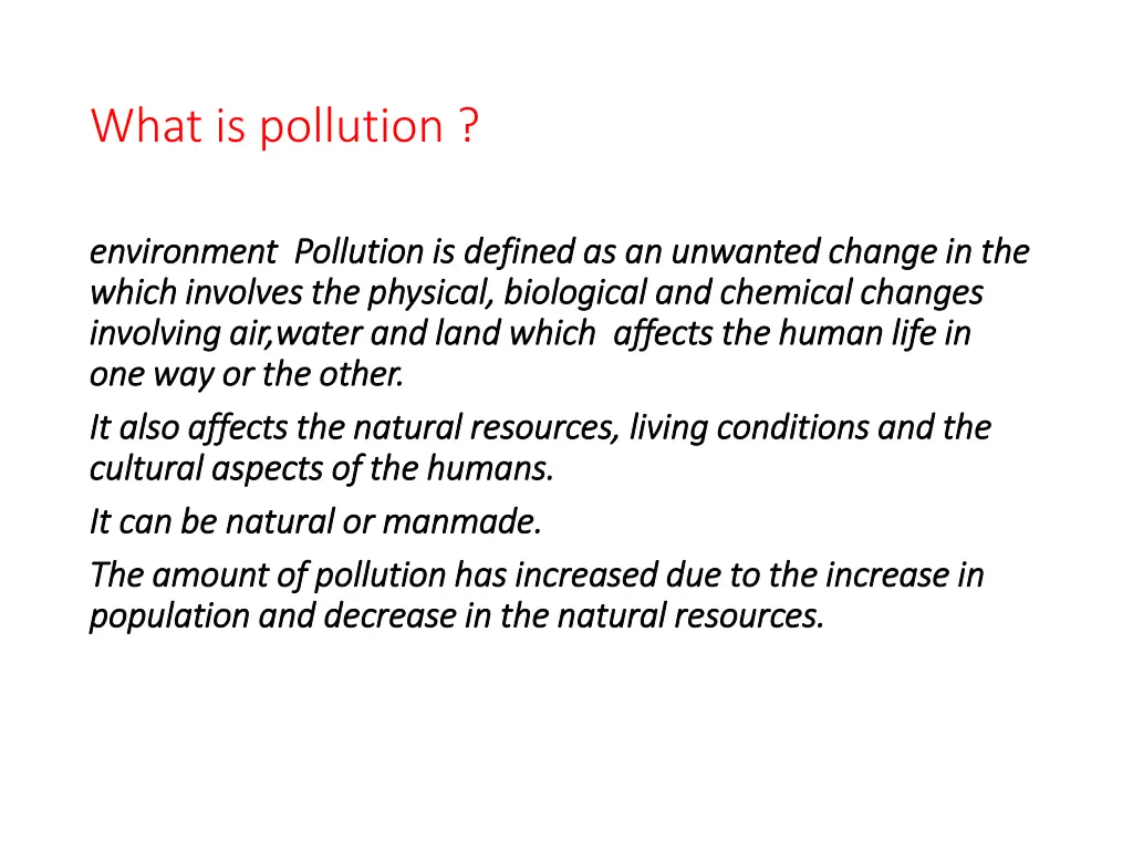 what is pollution