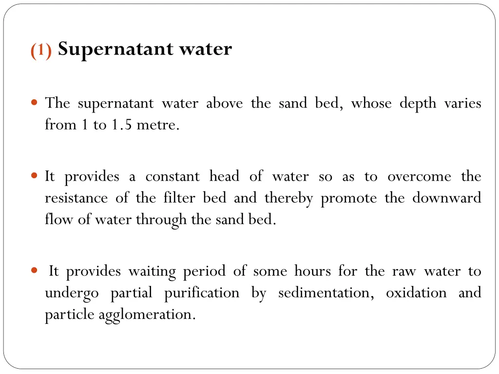 1 supernatant water
