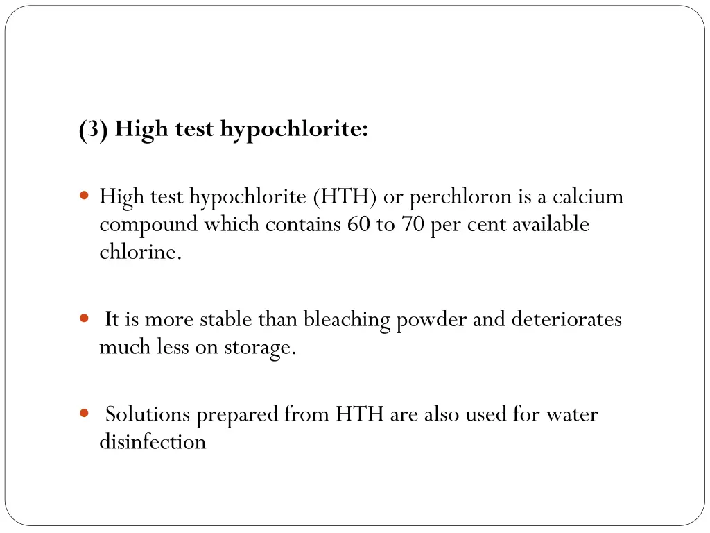 3 high test hypochlorite