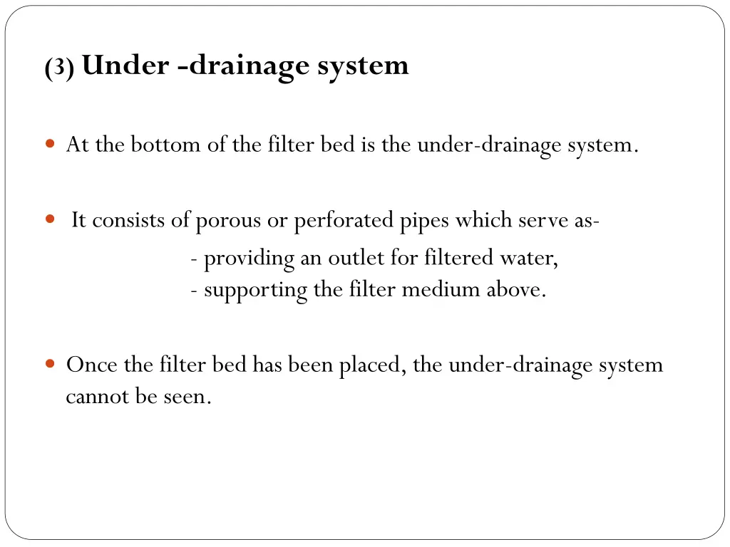 3 under drainage system