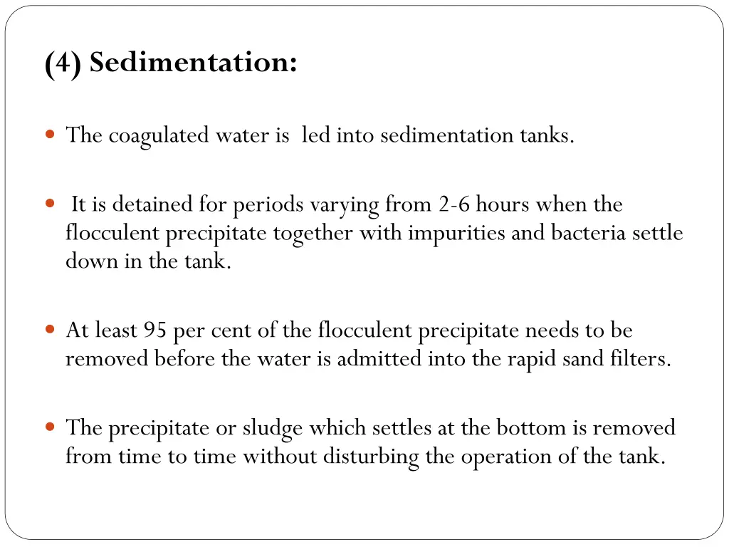 4 sedimentation