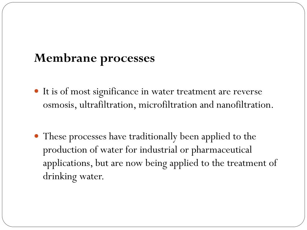 membrane processes