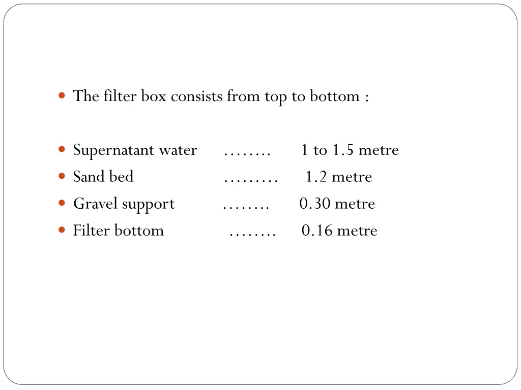 the filter box consists from top to bottom