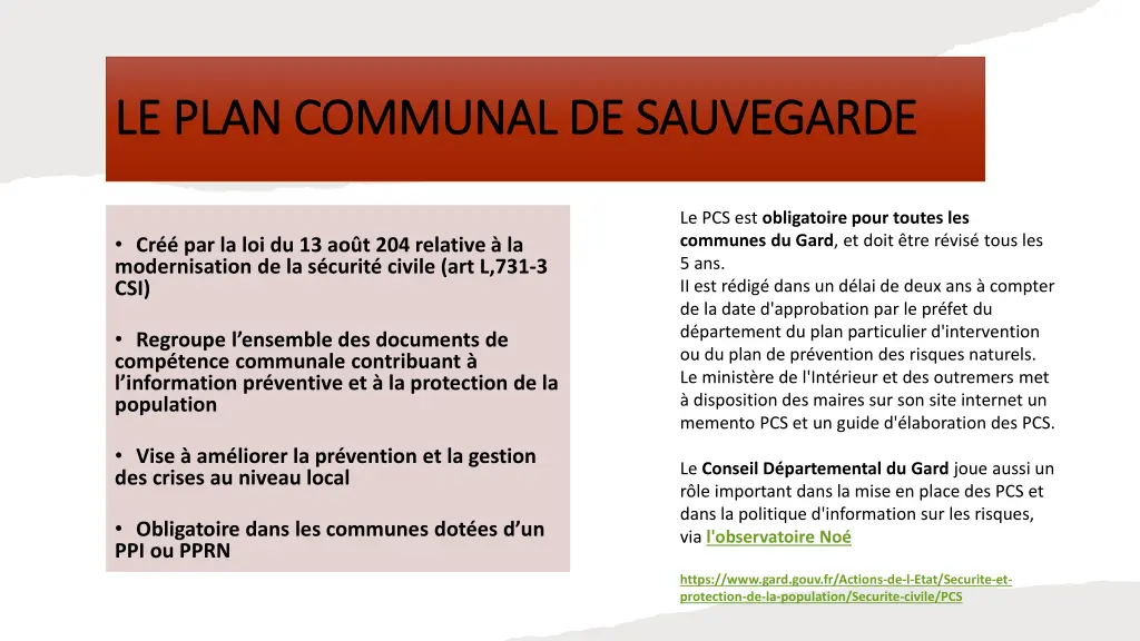 le plan le plan communal communal de