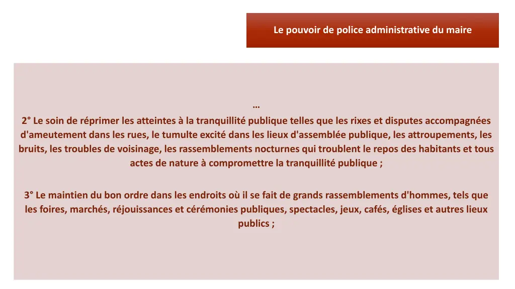 le pouvoir de police administrative du maire 2