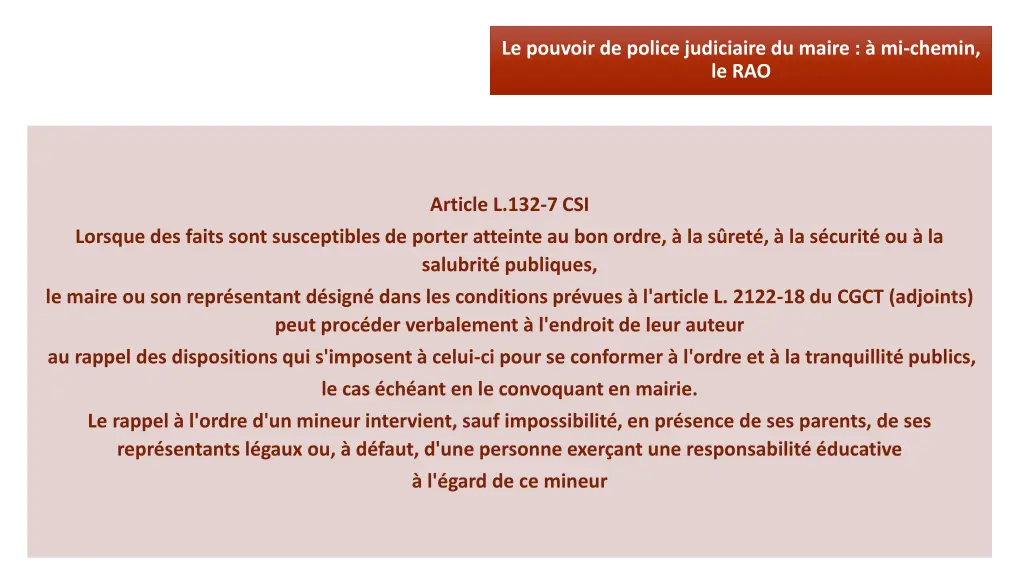 le pouvoir de police judiciaire du maire 2