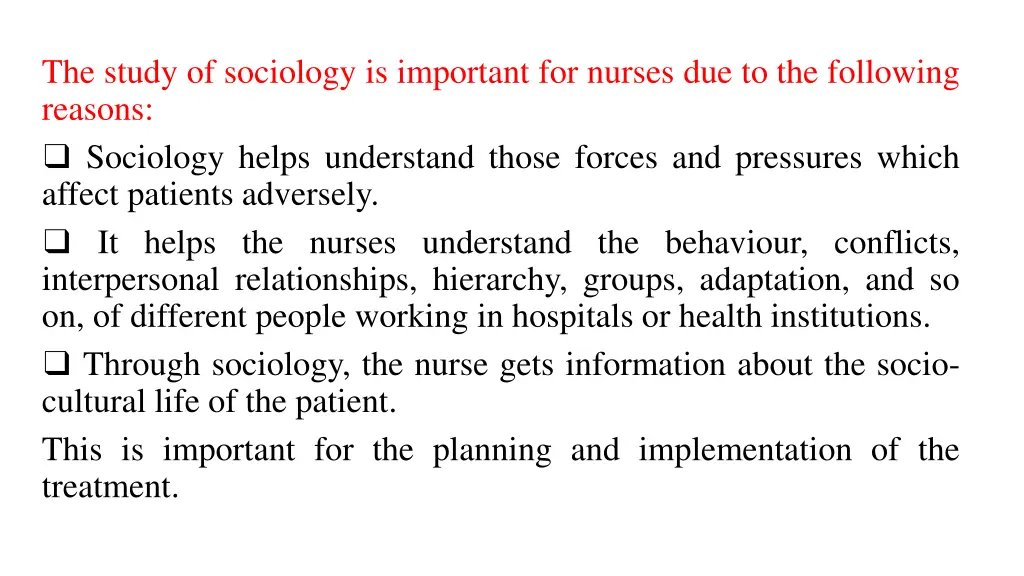 the study of sociology is important for nurses