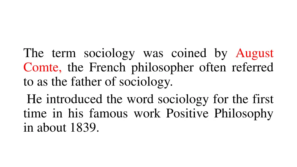 the term sociology was coined by august comte