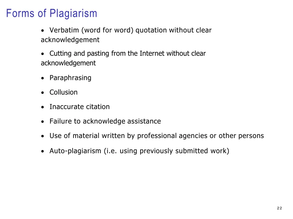 forms of plagiarism
