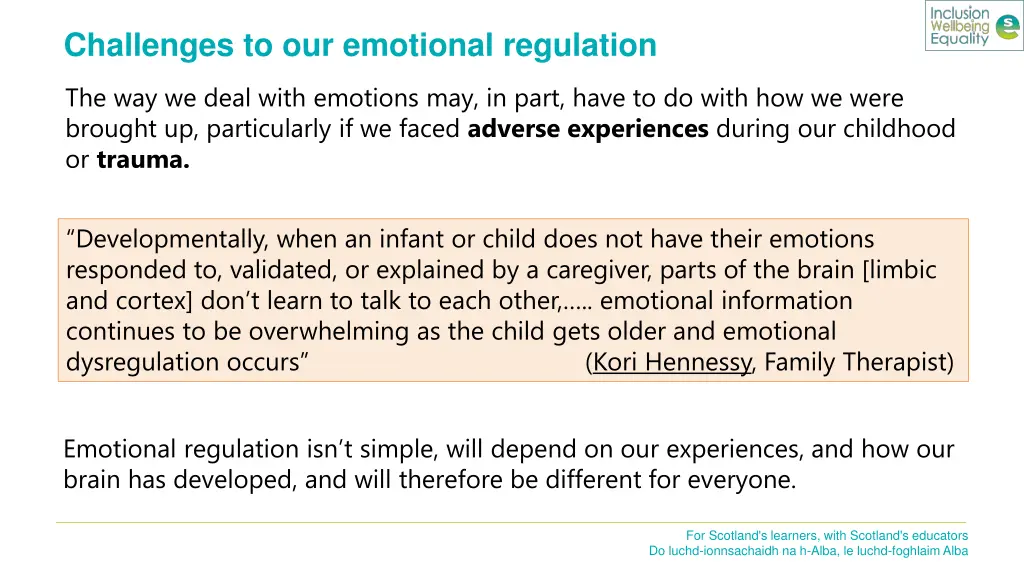 challenges to our emotional regulation