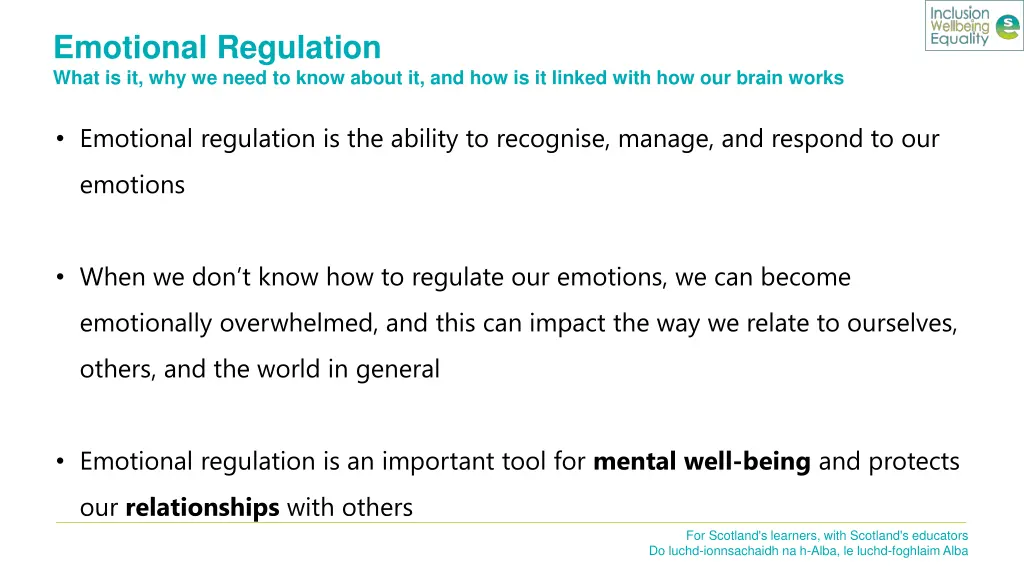 emotional regulation what is it why we need