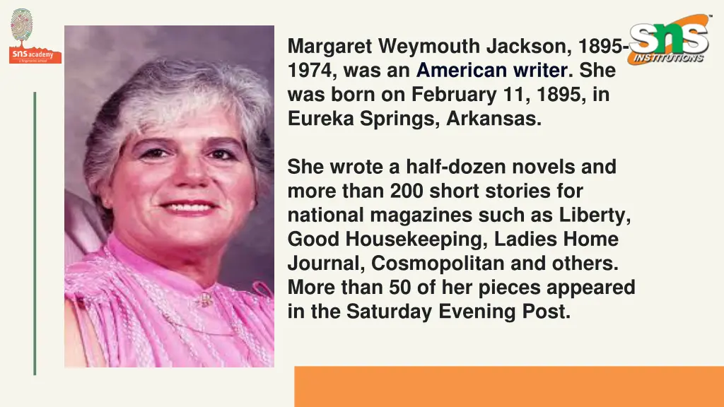margaret weymouth jackson 1895 1974