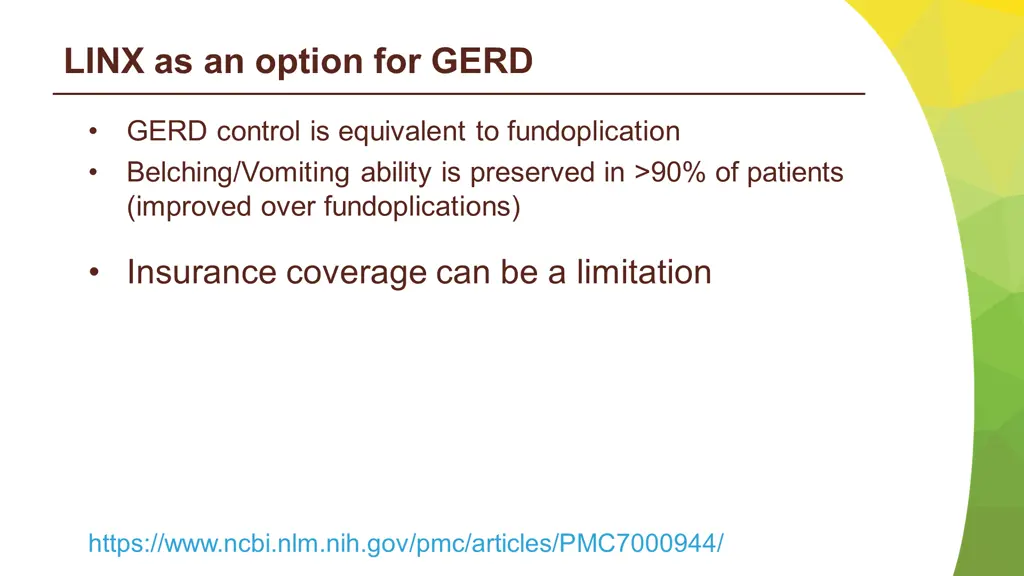 linx as an option for gerd