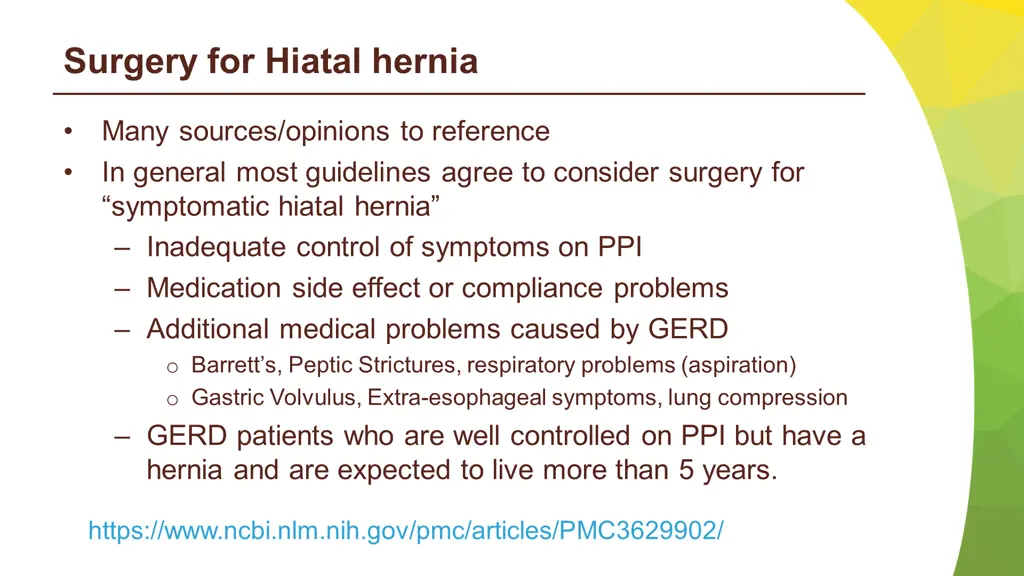 surgery for hiatal hernia