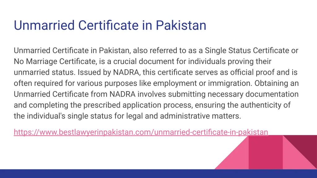 unmarried certificate in pakistan 1