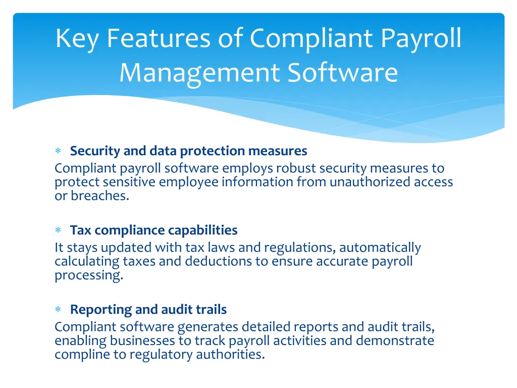 key features of compliant payroll management