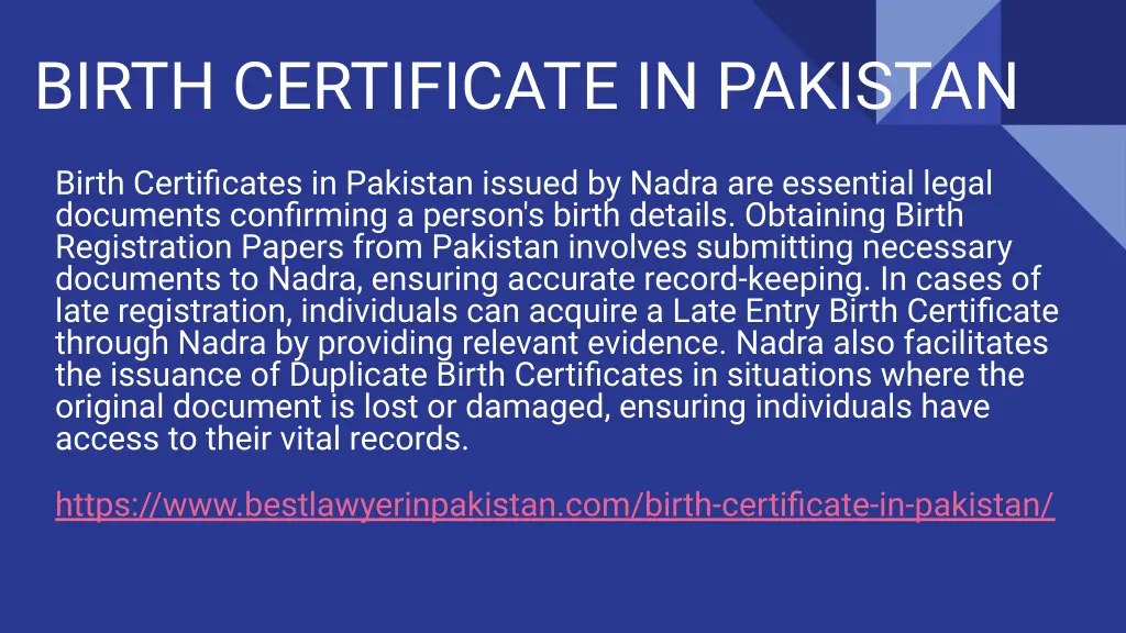 birth certificate in pakistan 1