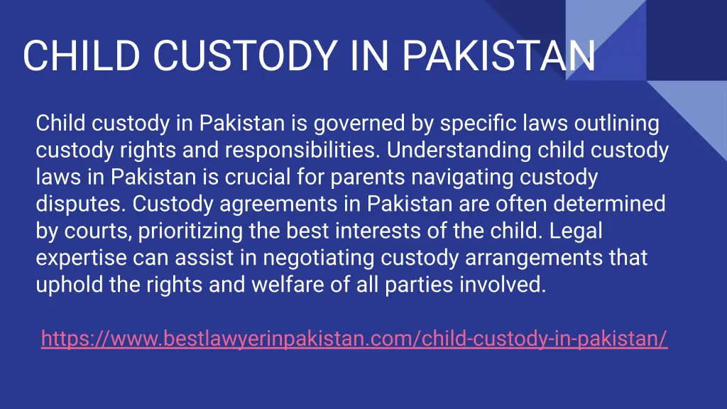child custody in pakistan 1