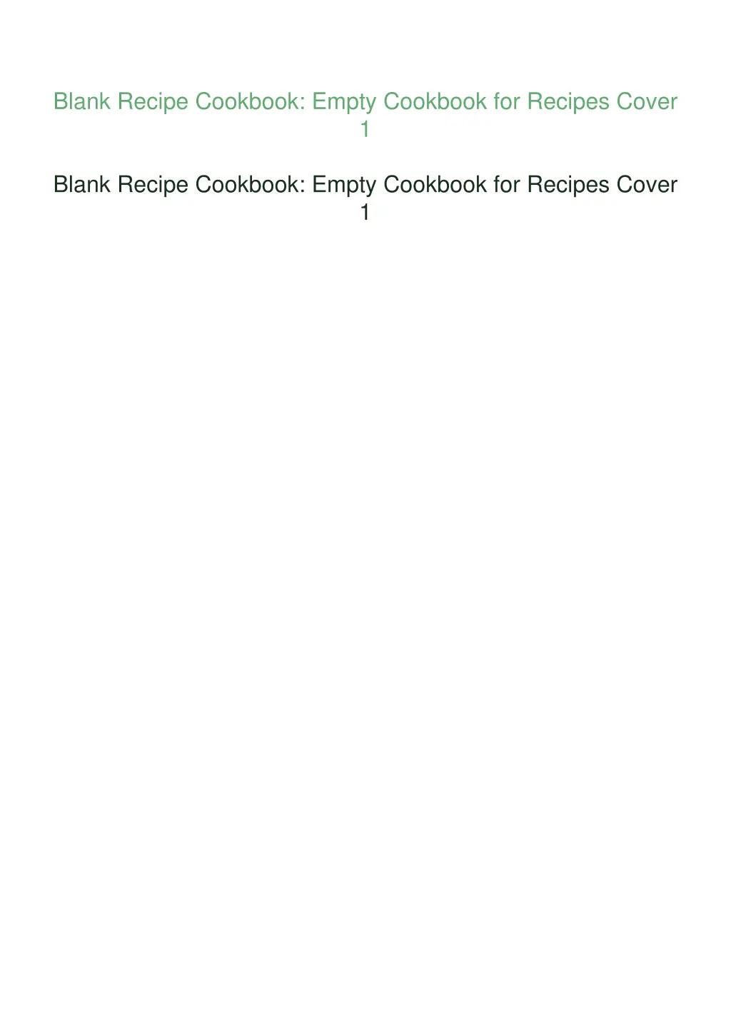 blank recipe cookbook empty cookbook for recipes