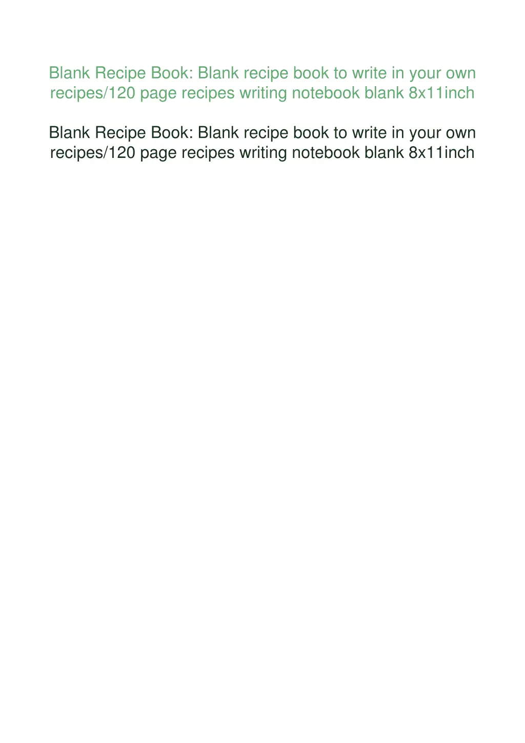 blank recipe book blank recipe book to write