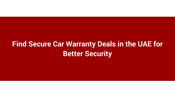 find secure car warranty deals
