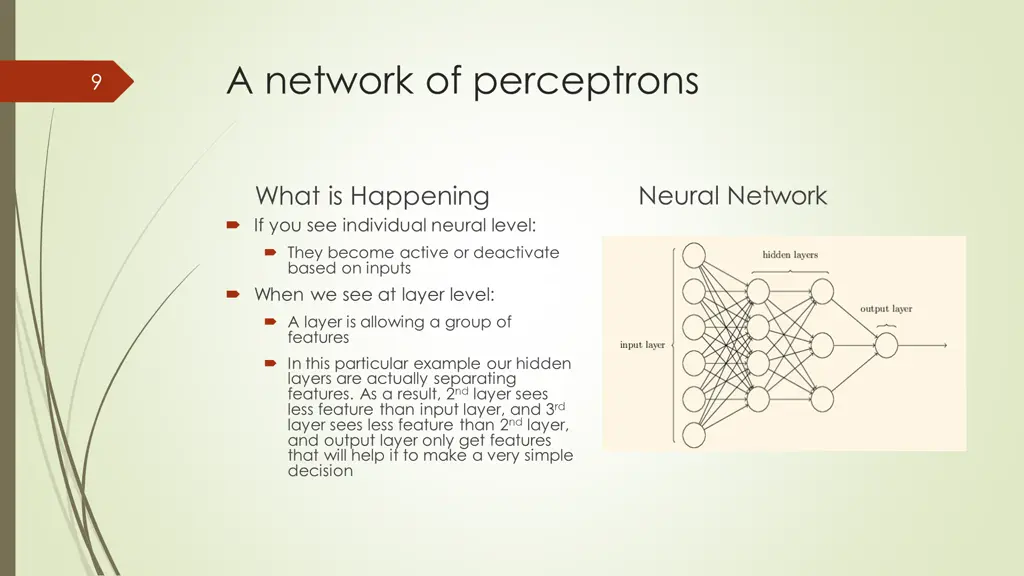 a network of perceptrons