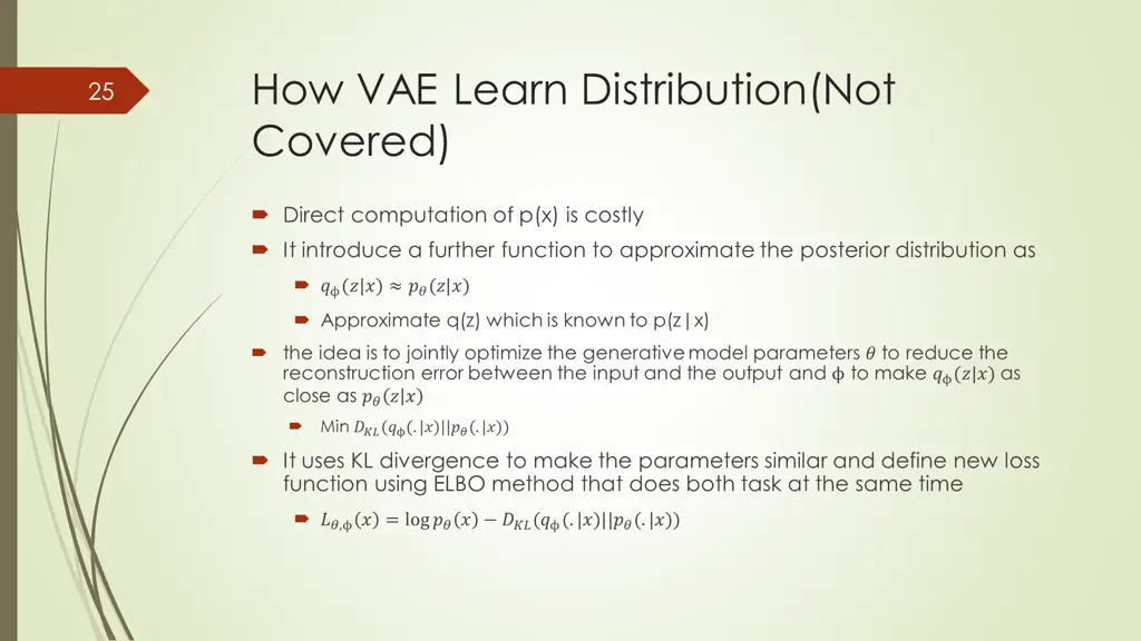 how vae learn distribution not covered