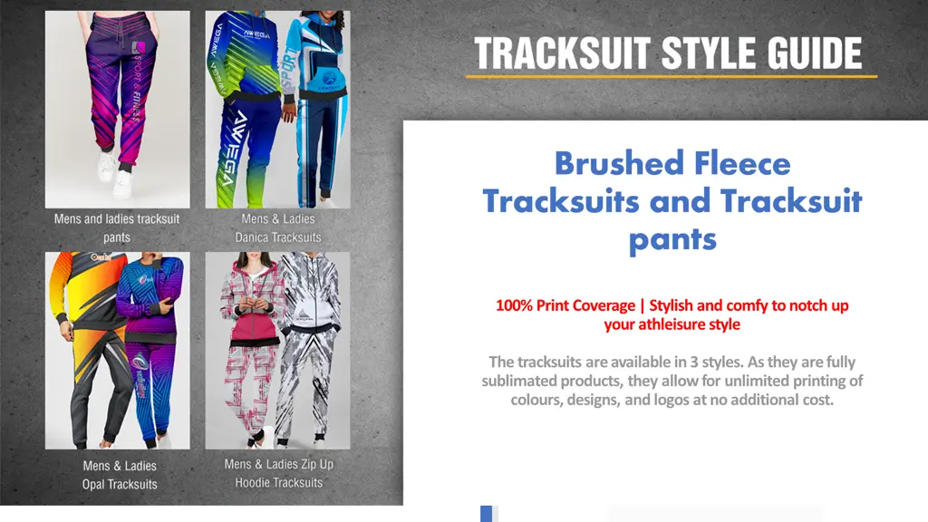 brushed fleece tracksuits and tracksuit pants