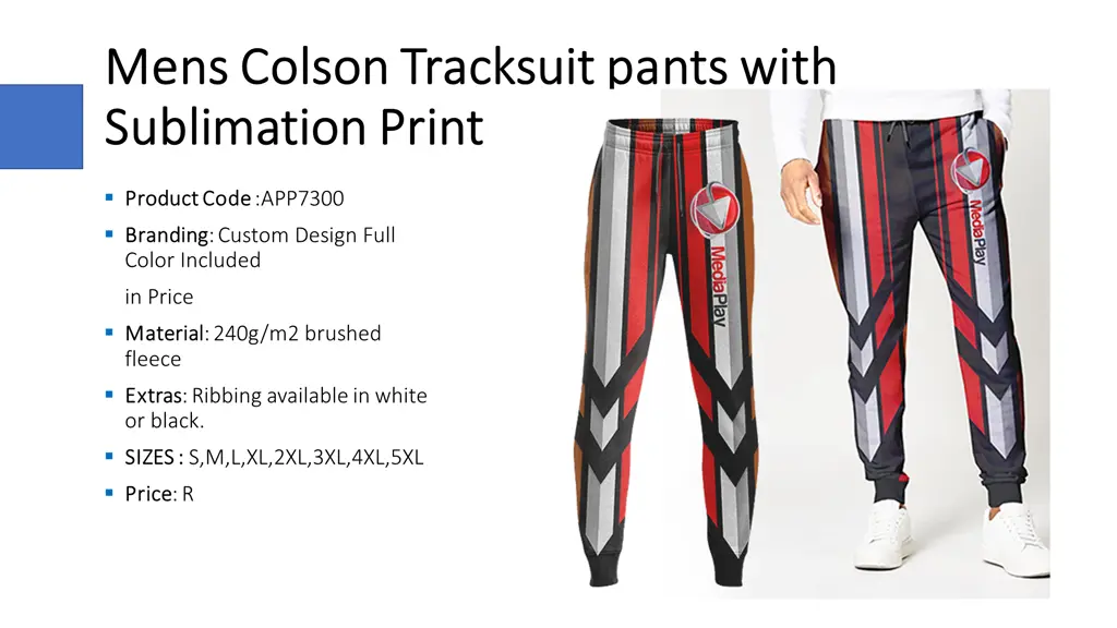 mens mens colson tracksuit pants with colson