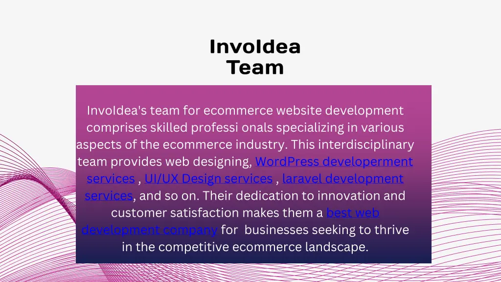 invoidea s team for ecommerce website development