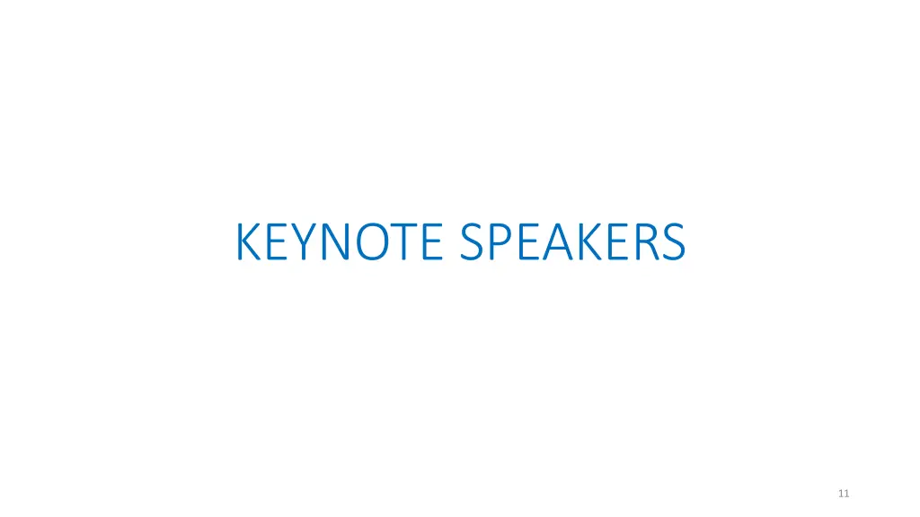 keynote speakers