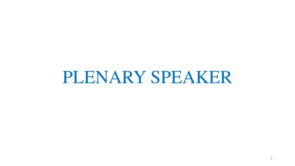 plenary speaker