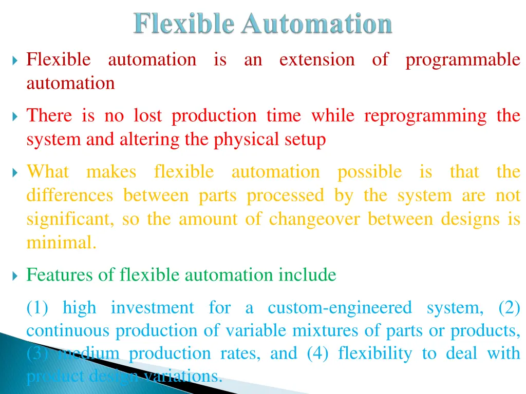 flexible automation is an extension