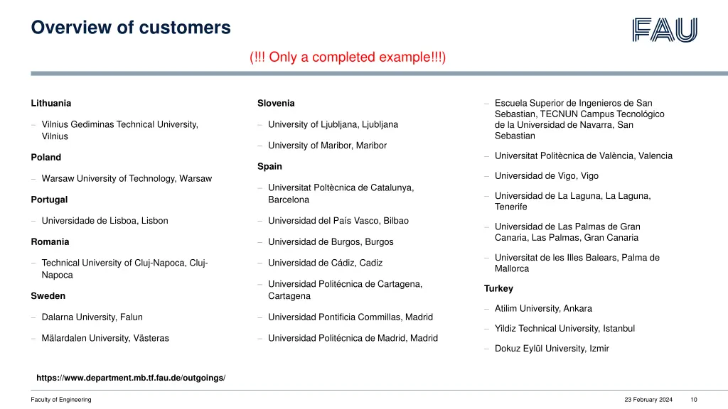 overview of customers