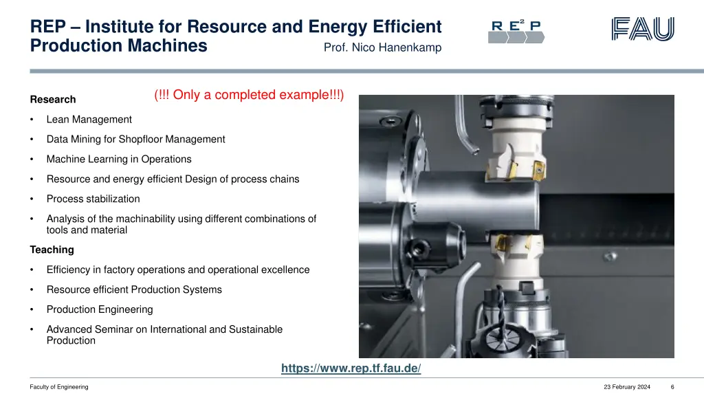 rep institute for resource and energy efficient